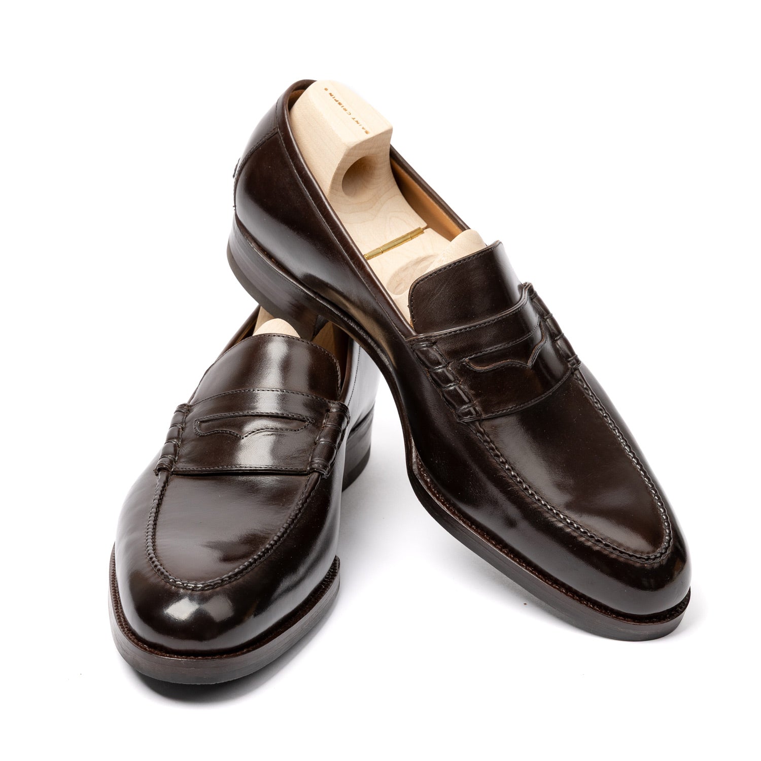 Loafer "Beefroll Casual Penny" aus handgefärbtem Kalbsleder - reine Handarbeit